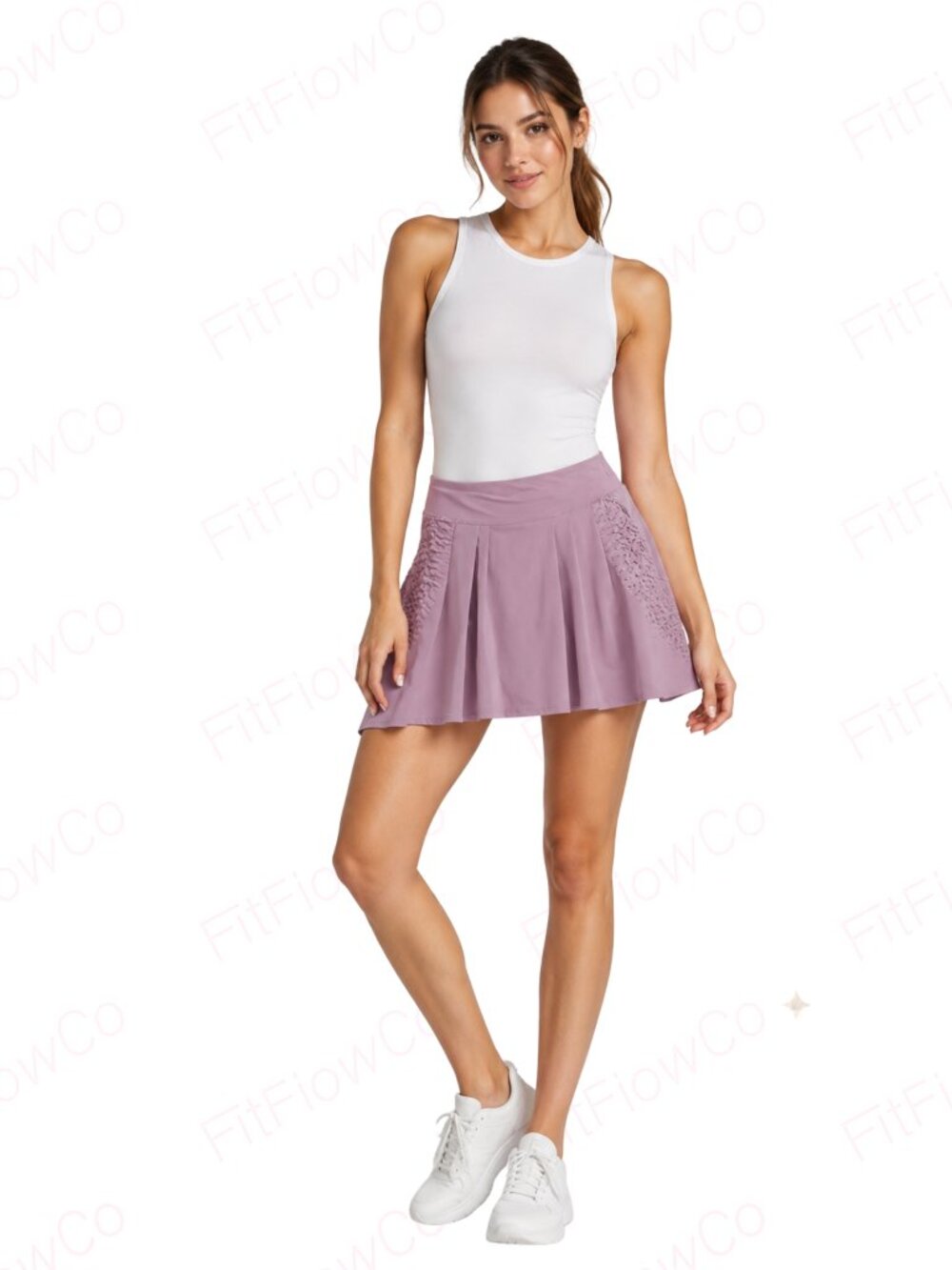Dunning Golf Performance Skort Women S Mauve Pleated COOLMAX NWT